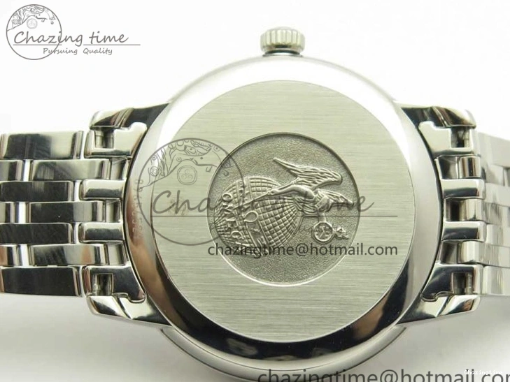 0105 TopPick De Ville Prestige Ladies 32.7mm SS MKF 1:1 Best Edition Blue Dial Diamonds Markers on SS Bracelet MIYOTA 7972